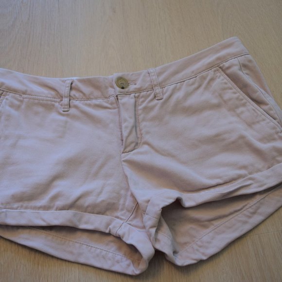 Vintage y2k TNA Light Pink Cuffed Micro Shorts - Picture 3 of 8